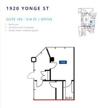 1910-1920 Yonge St, Toronto, ON for lease Floor Plan- Image 1 of 1