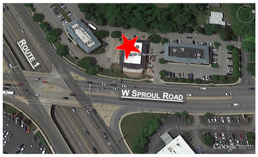 920 W Sproul Rd, Springfield, PA - aerial  map view