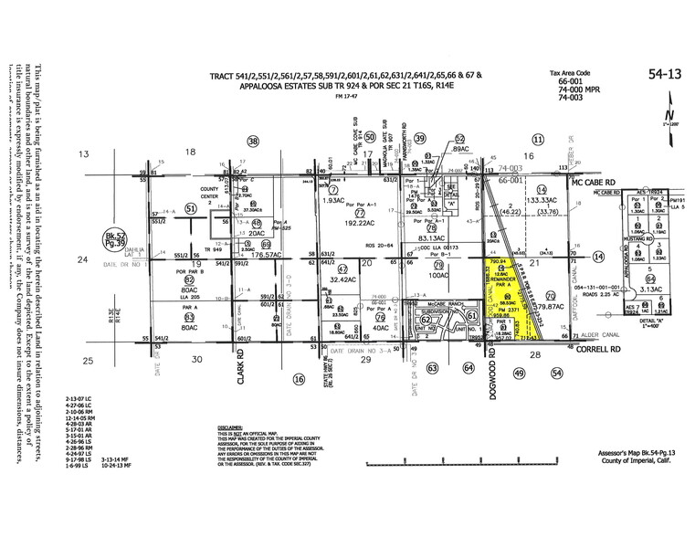 Dogwood Rd., Heber, CA for sale - Plat Map - Image 3 of 3