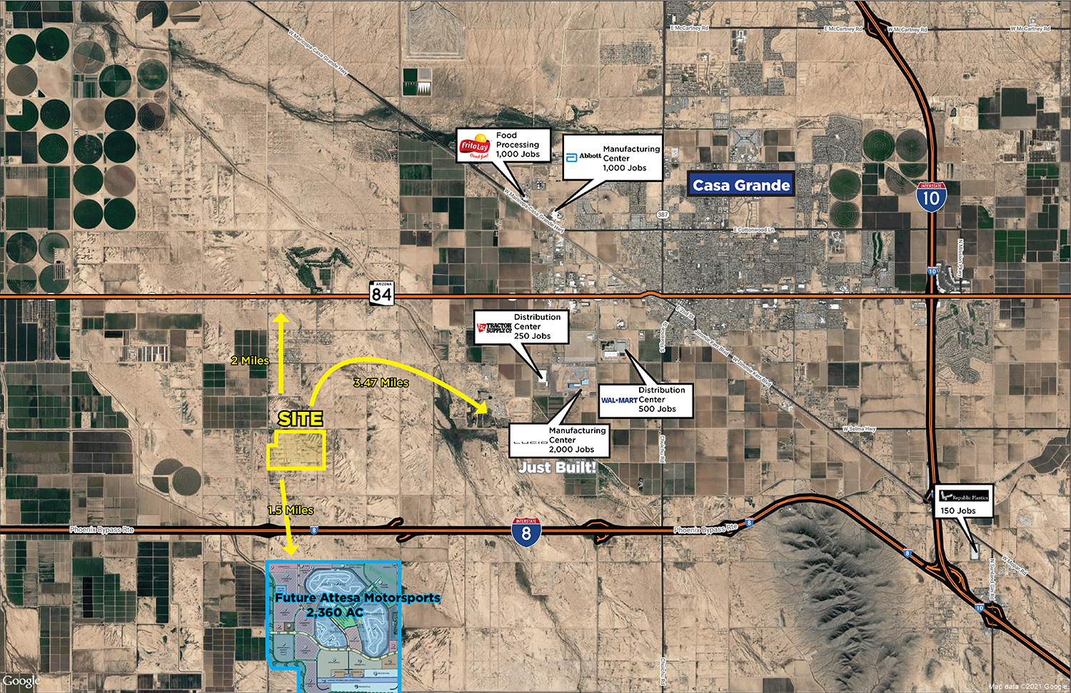 SE Montgomery Rd & Selma Hwy, Casa Grande, AZ for sale Aerial- Image 1 of 1