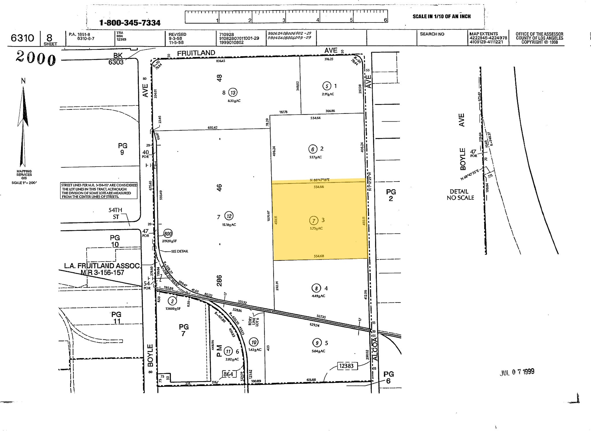 5383 Alcoa Ave, Vernon, CA for sale Plat Map- Image 1 of 1