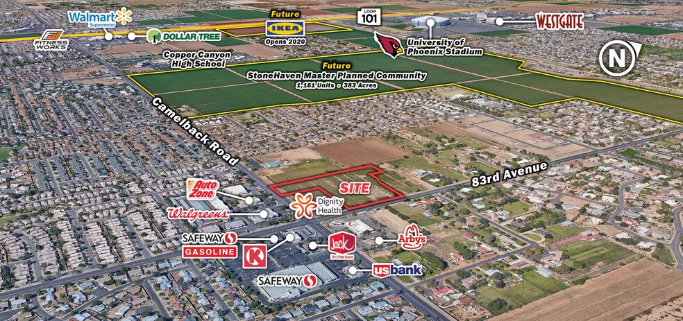 Nwc Camelback Rd & 83rd Avenue, Glendale, AZ for sale - Aerial - Image 1 of 1