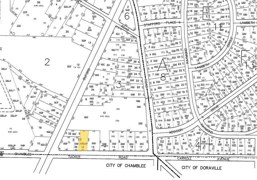 2482-2486 Chamblee Tucker Rd, Chamblee, GA for sale - Plat Map - Image 3 of 3