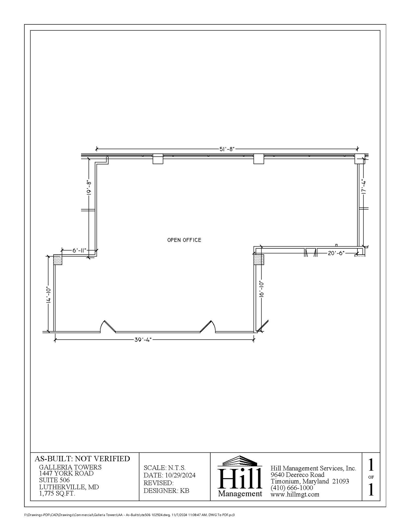 1447 York Rd, Lutherville, MD for lease Floor Plan- Image 1 of 1