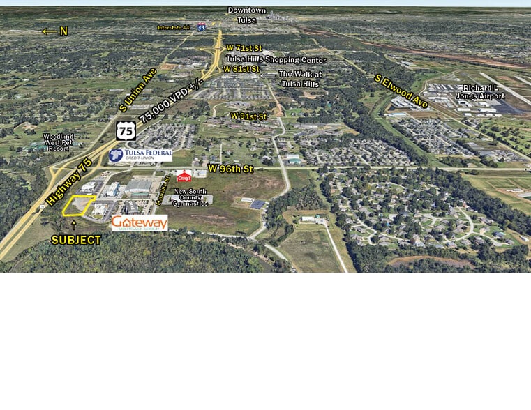 204 Gateway Place Pl, Jenks, OK for sale - Aerial - Image 2 of 3