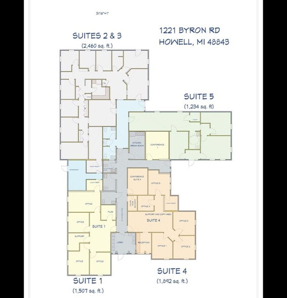 1221 Byron Rd, Howell, MI for lease - Floor Plan - Image 2 of 18