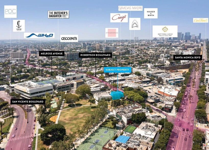 666 N Robertson Blvd, West Hollywood, CA for lease - Aerial - Image 2 of 16