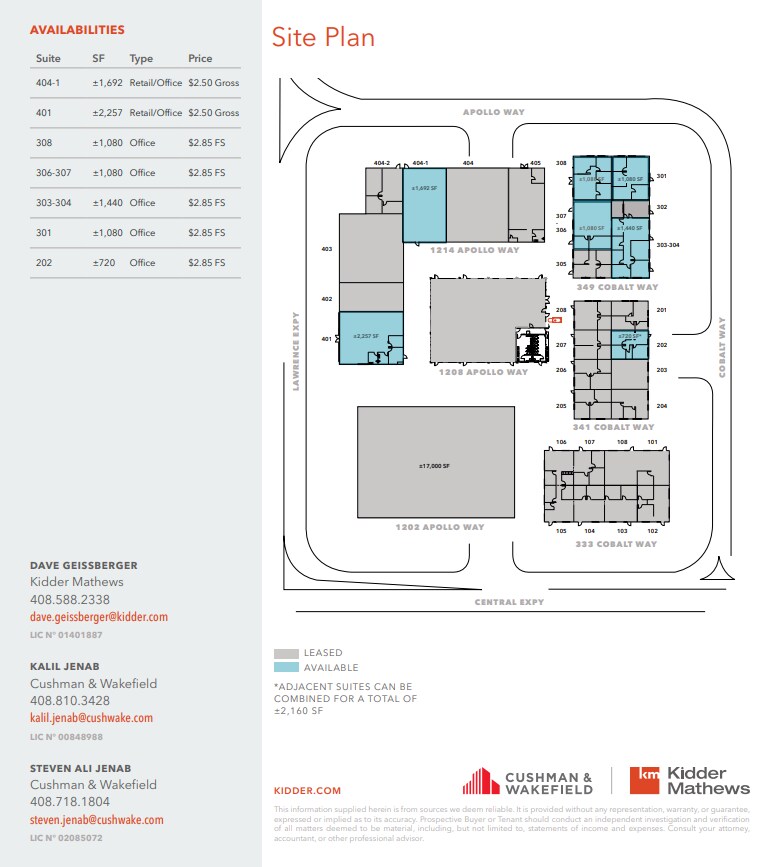 333-349 Cobalt Way, Sunnyvale, CA for lease Floor Plan- Image 1 of 1