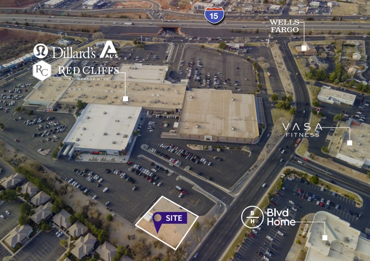 1770 Red Cliffs Dr, St George, UT for lease - Aerial - Image 3 of 4