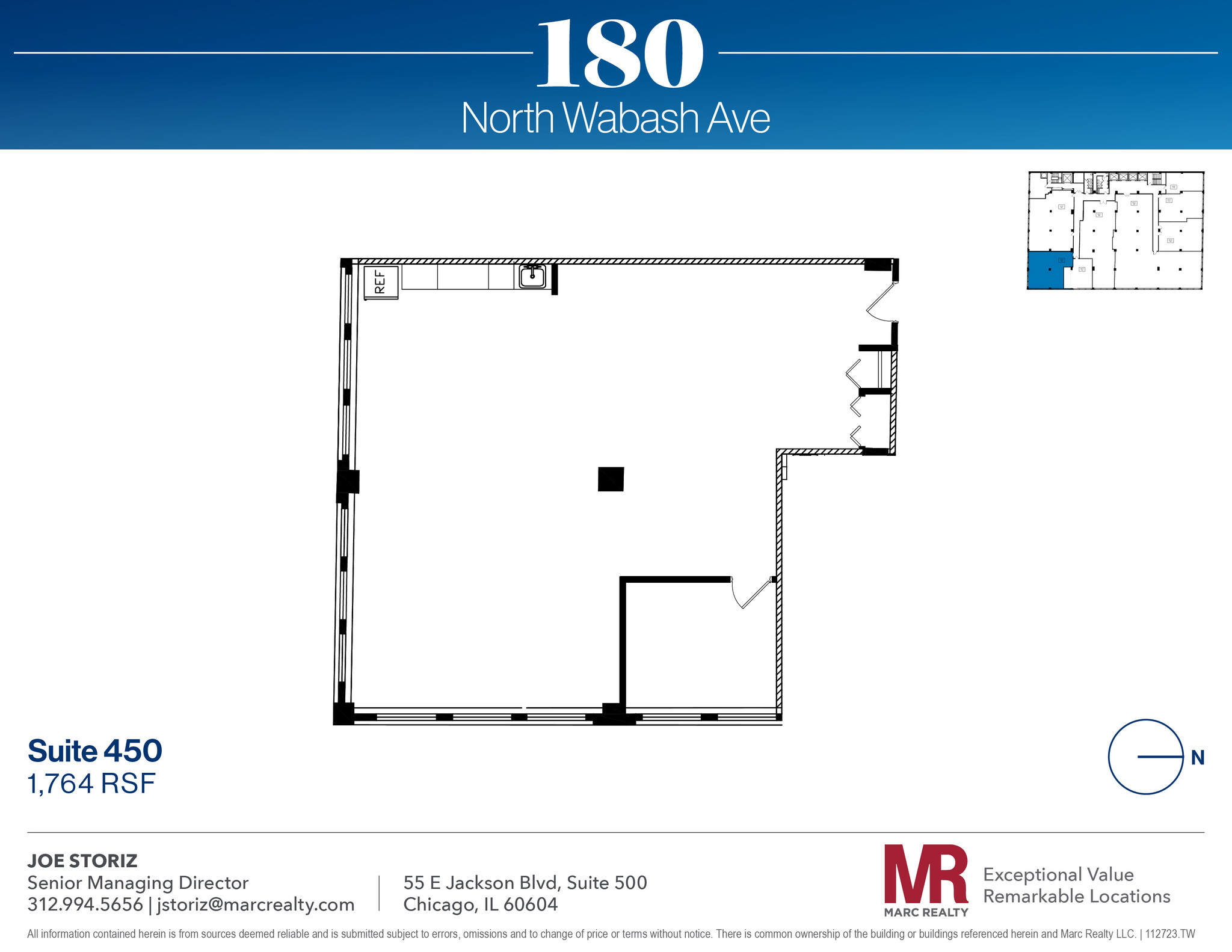 180 N Wabash Ave, Chicago, IL for lease Floor Plan- Image 1 of 5