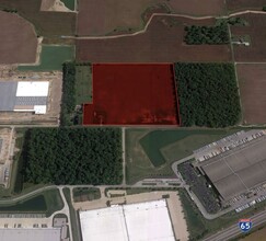 S County 525 E rd, Franklin, IN - aerial  map view