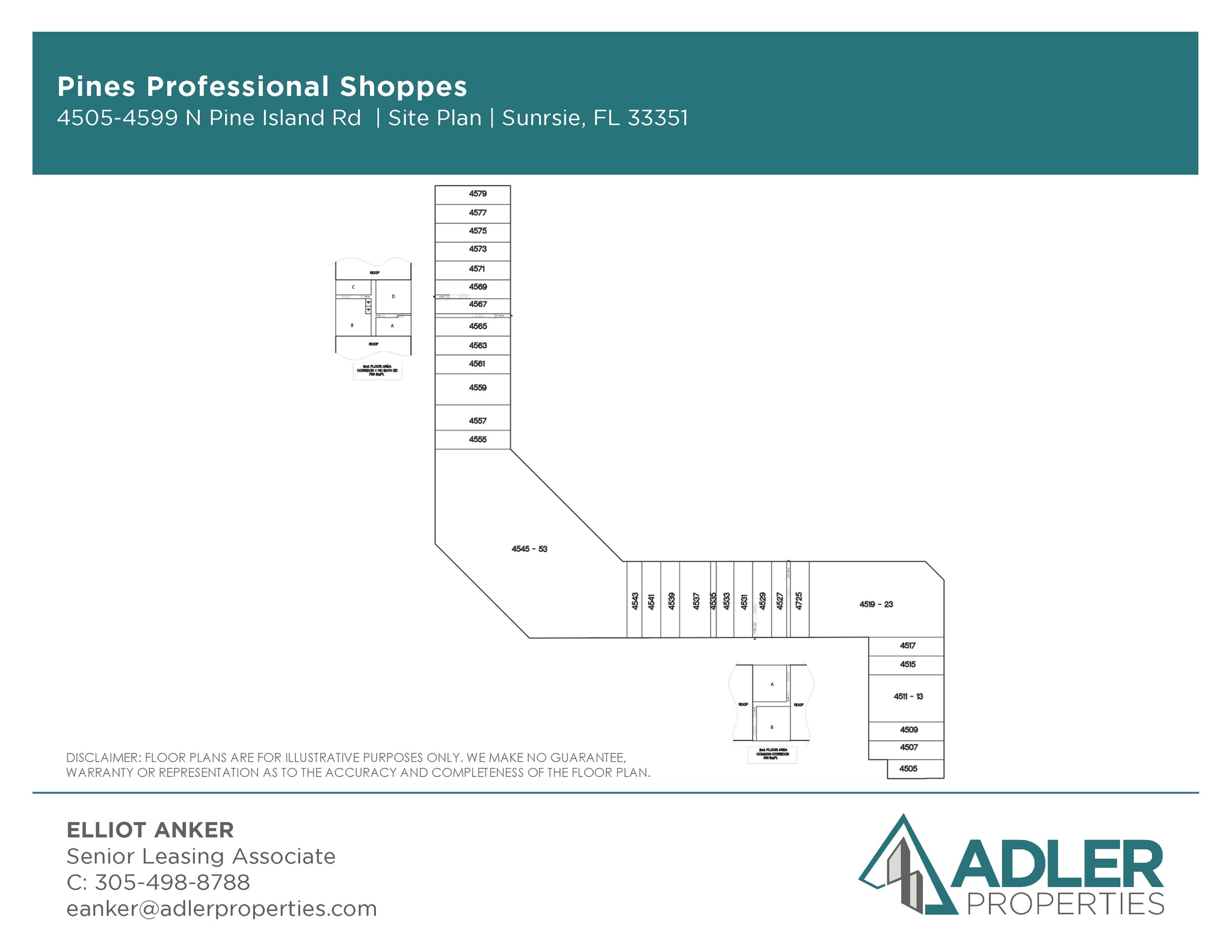 4505-4599 N Pine Island Rd, Sunrise, FL for lease Floor Plan- Image 1 of 1