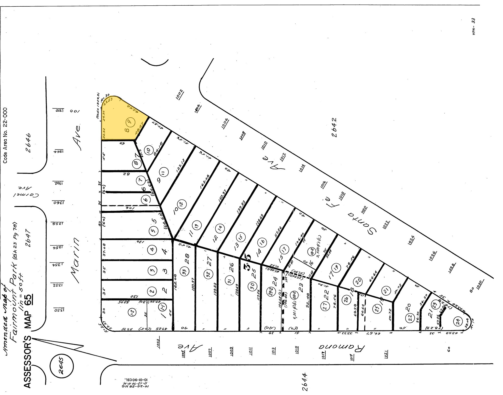 1370 Marin Ave, Albany, CA for sale Plat Map- Image 1 of 1