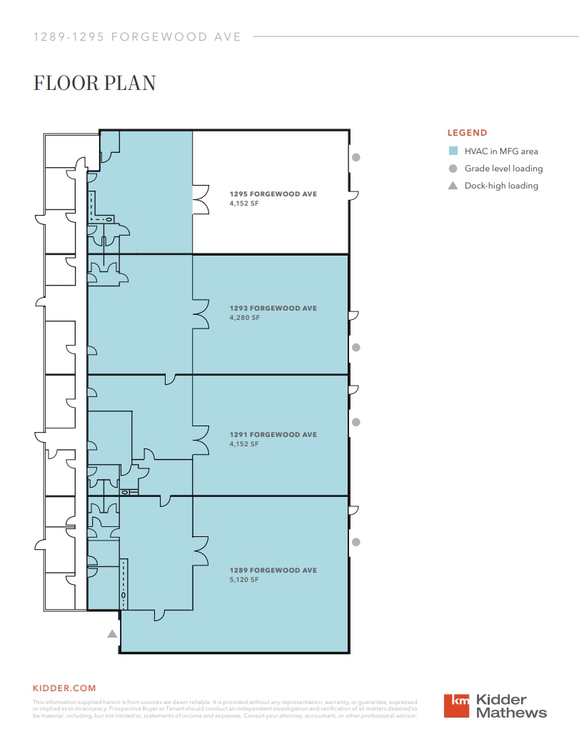 1289-1295 Forgewood Ave, Sunnyvale, CA for lease Floor Plan- Image 1 of 2