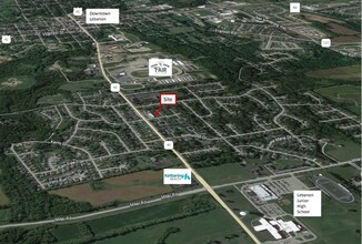 915 N Broadway St, Lebanon, OH - aerial  map view