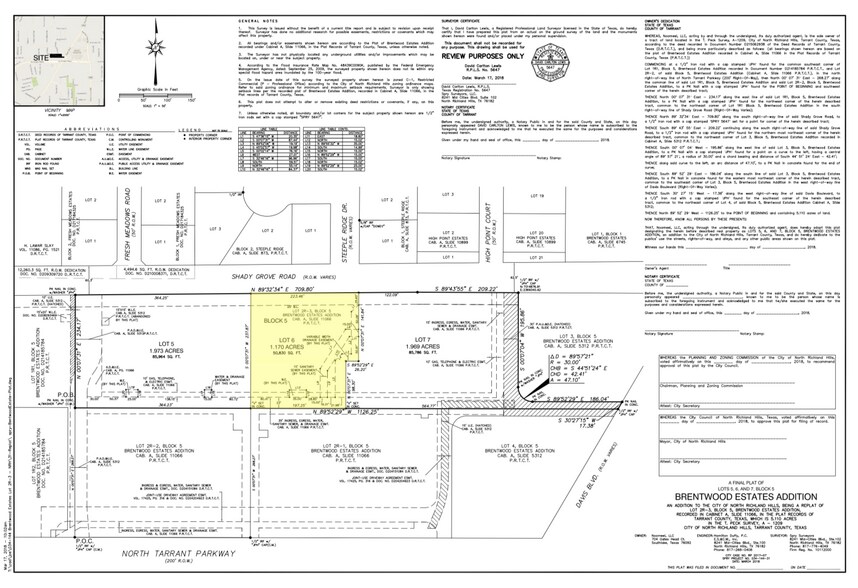 8825 N Tarrant Pky, North Richland Hills, TX for sale - Plat Map - Image 2 of 5