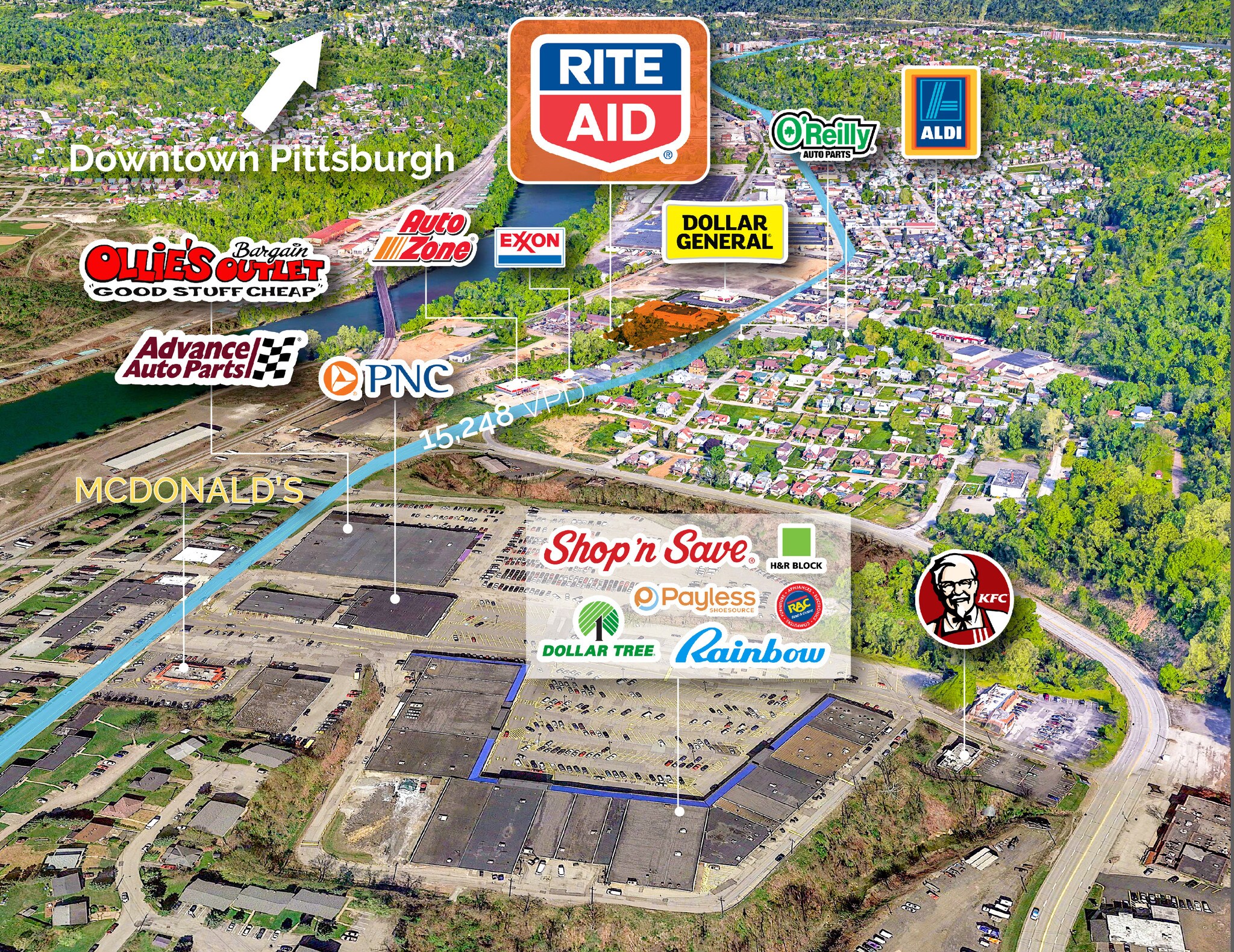 3700 Walnut St, Mckeesport, PA for sale Aerial- Image 1 of 1