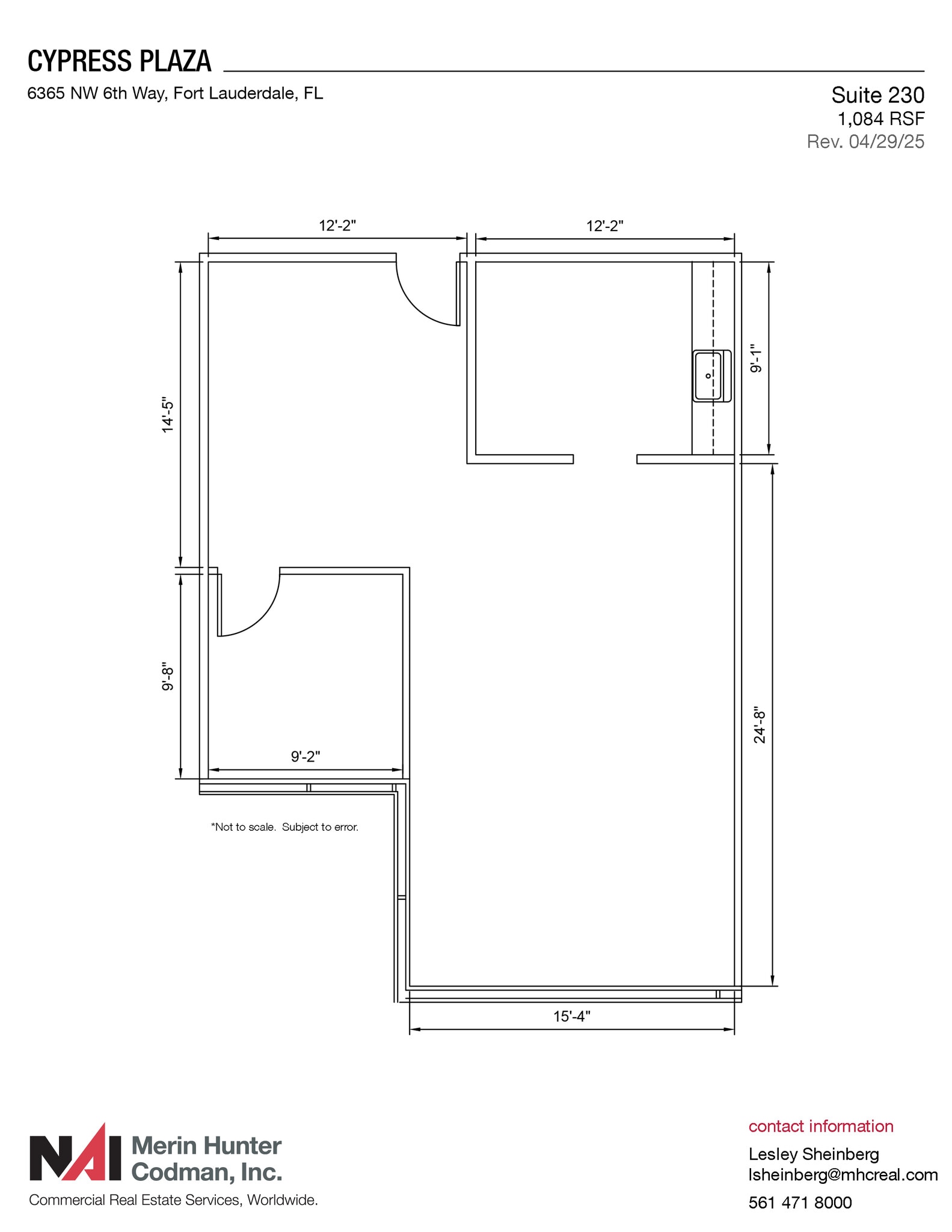 6365 NW 6th Way, Fort Lauderdale, FL for lease Floor Plan- Image 1 of 1