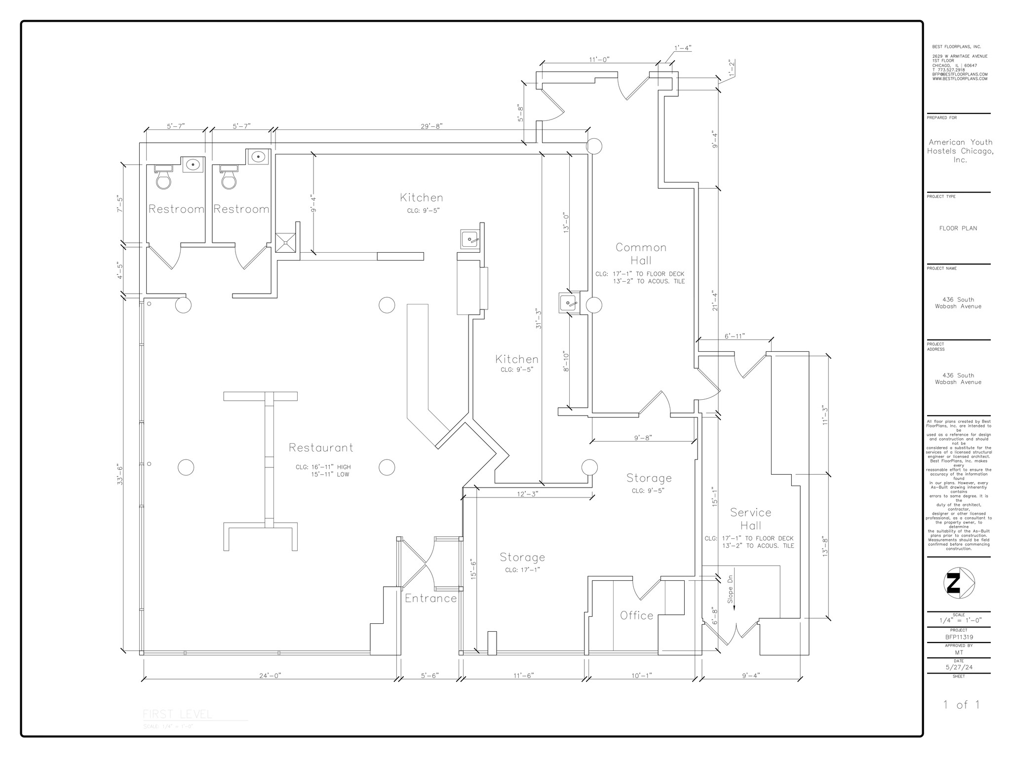 436 S Wabash Ave, Chicago, IL for lease Site Plan- Image 1 of 2