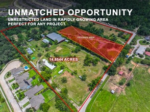 25635 Hufsmith Cemetery Rd, Tomball, TX - AERIAL map view