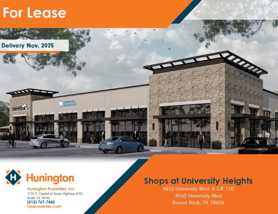 NEQ University Blvd. & CR 110 4550 University Blvd, Round Rock, TX for lease Building Photo- Image 1 of 2