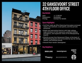 32 Gansevoort St, New York, NY for lease Interior Photo- Image 2 of 5