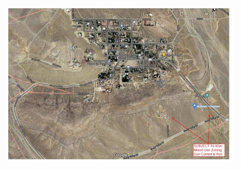 SR-161 & Sandy Valley Rd intersection, Goodsprings, NV for sale - Aerial - Image 1 of 14