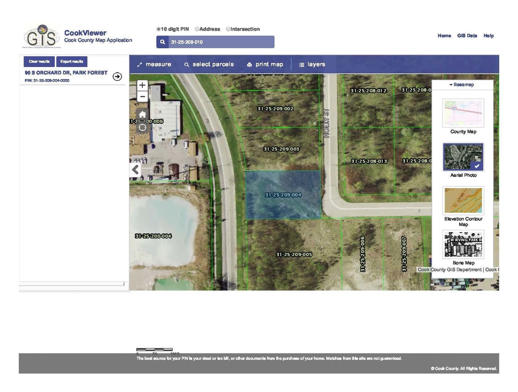 Holly St & North St, Park Forest, IL for sale Aerial- Image 1 of 2