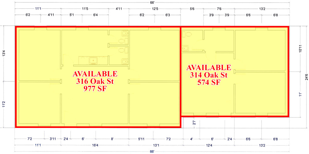 314-316 Oak St, Eastman, GA for lease - Floor Plan - Image 3 of 5