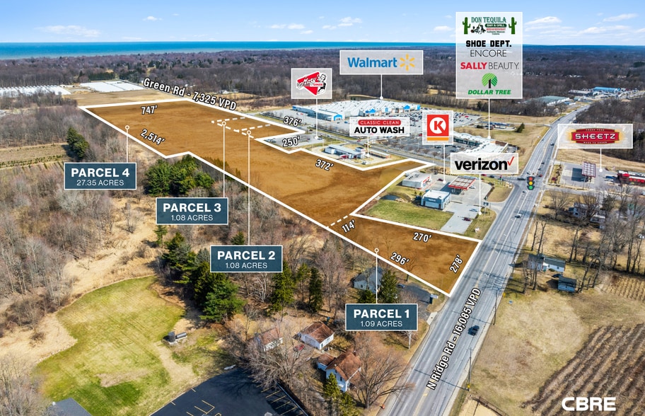 N Ridge Rd, Madison, OH for sale - Aerial - Image 2 of 5