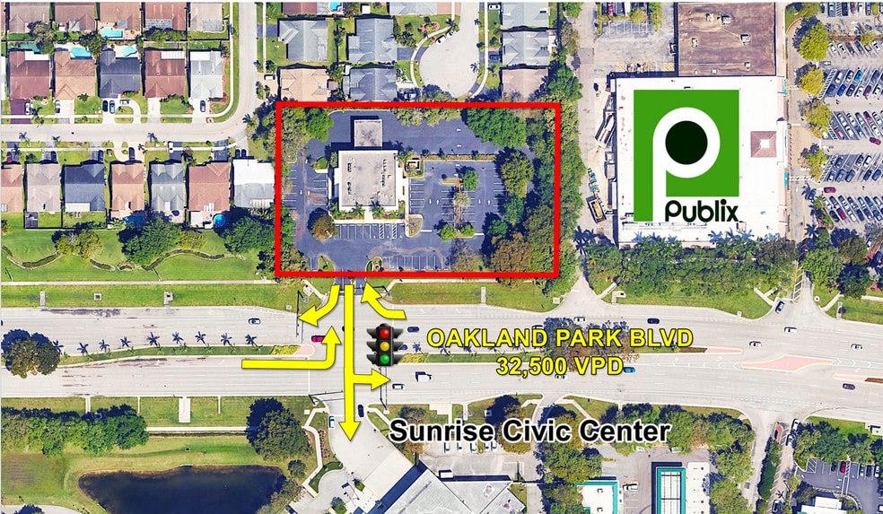 10251 W Oakland Park Blvd, Sunrise, FL for sale - Aerial - Image 2 of 6