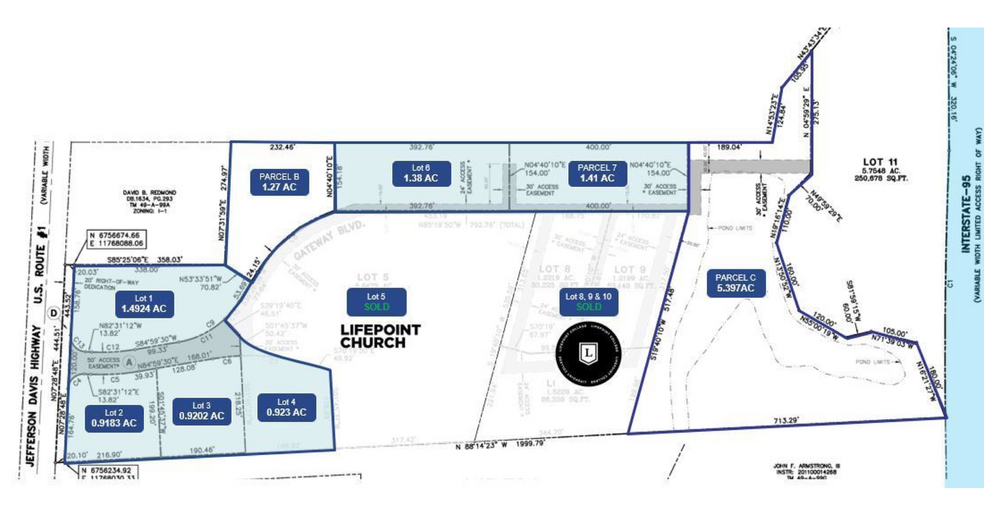 5050 Gateway Blvd, Fredericksburg, VA for sale - Plat Map - Image 1 of 2