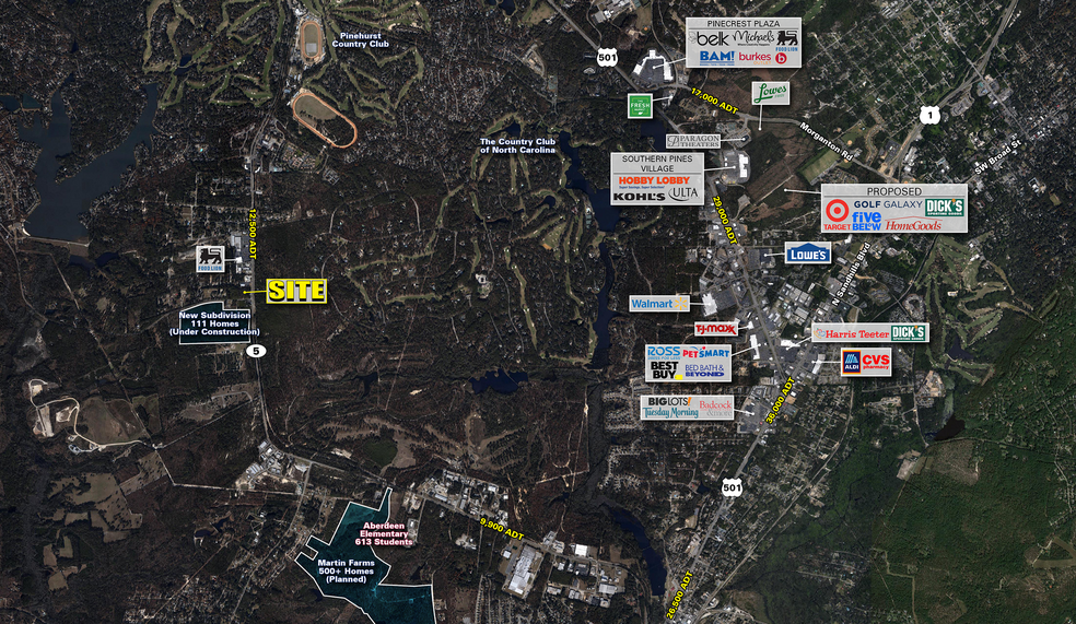 Linden Rd, Aberdeen, NC for lease - Aerial - Image 1 of 3