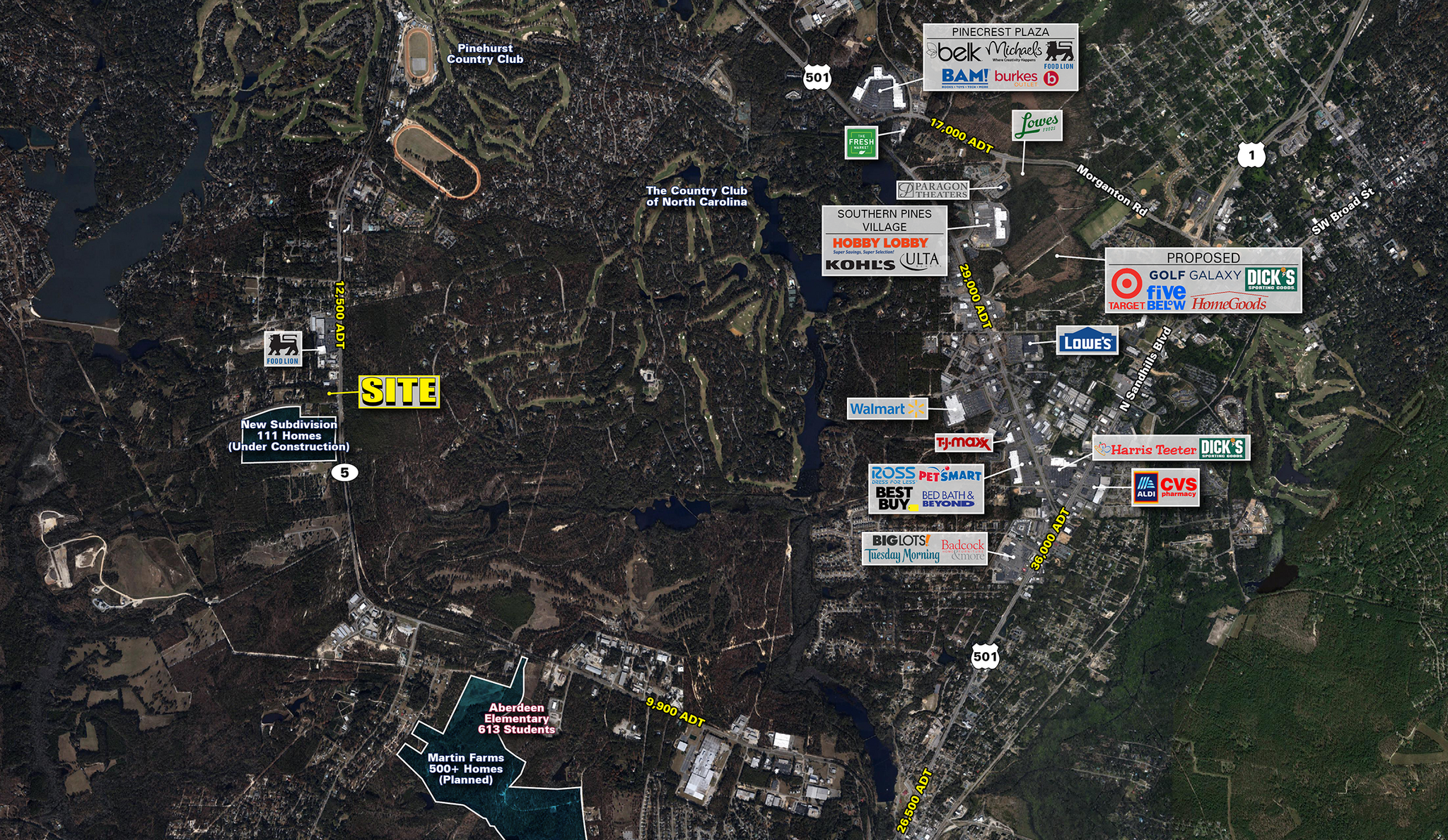 Linden Rd, Aberdeen, NC for lease Aerial- Image 1 of 4