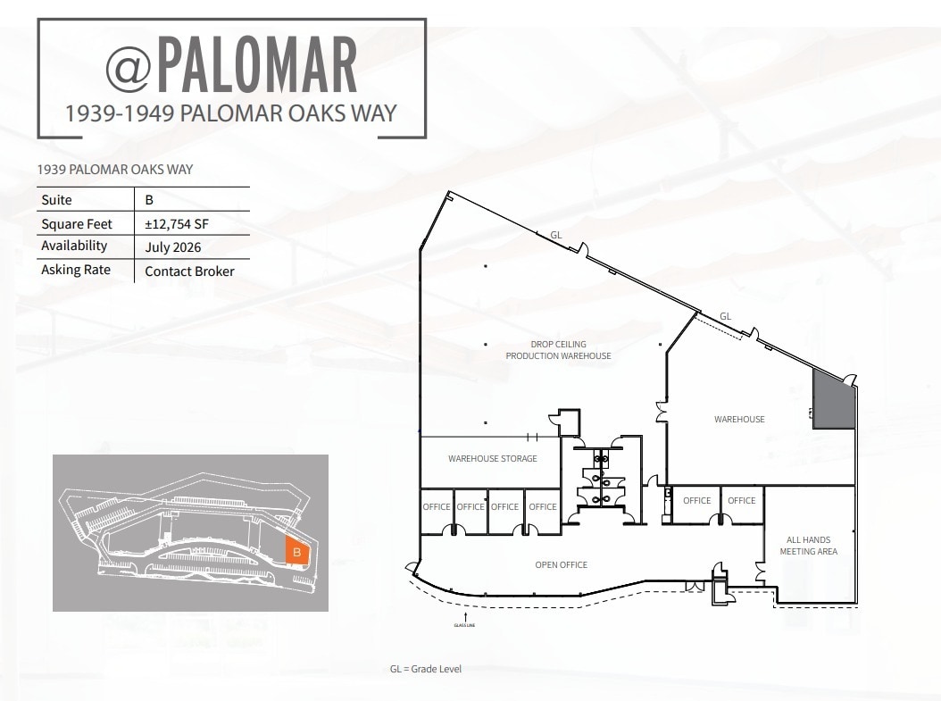 1939 Palomar Oaks Way, Carlsbad, CA for lease Floor Plan- Image 1 of 1