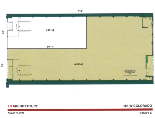 161 W Colorado Blvd, Pasadena, CA for lease - Floor Plan - Image 2 of 4