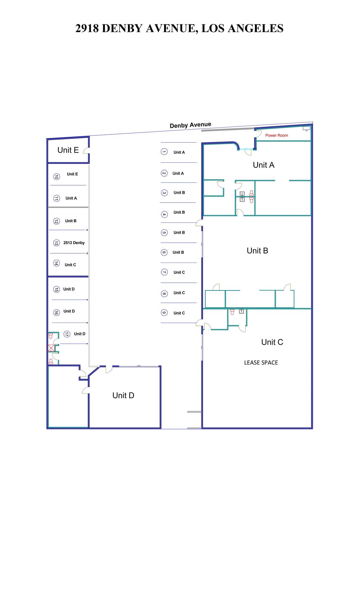 2918 Denby Ave, Los Angeles, CA for lease Site Plan- Image 1 of 1
