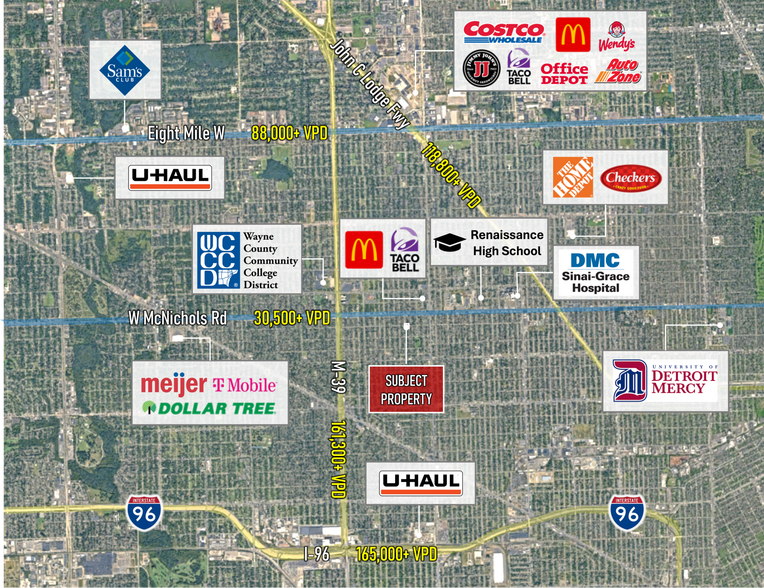 16005 W Mcnichols Rd, Detroit, MI for sale - Aerial - Image 3 of 3