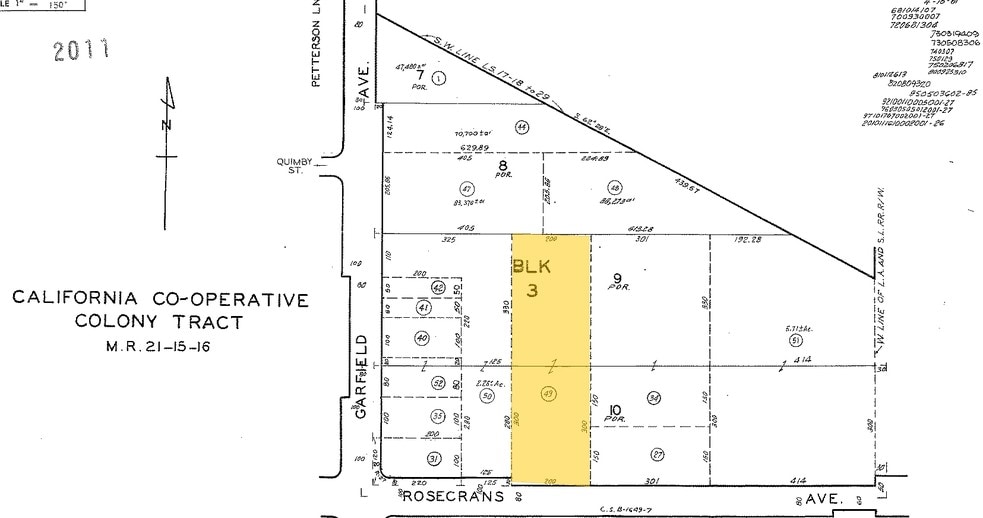 7541-7547 Rosecrans Ave, Paramount, CA for lease - Plat Map - Image 2 of 3