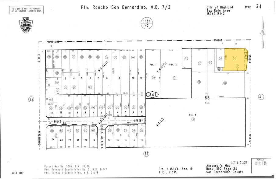 26897 Baseline St, Highland, CA for lease - Plat Map - Image 2 of 17