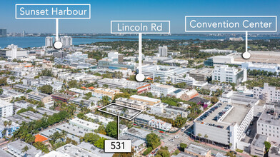 531 16th St, Miami Beach, FL - aerial  map view