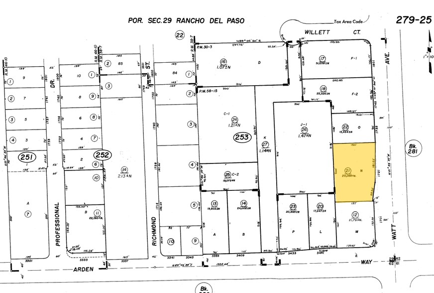 1721 Watt Ave, Sacramento, CA for sale - Plat Map - Image 2 of 12