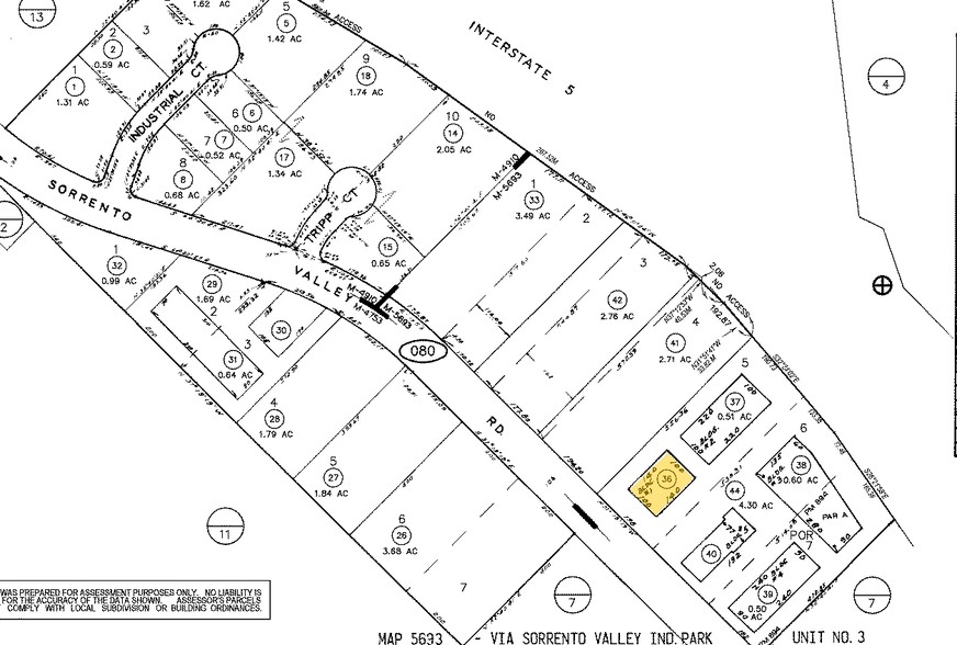 11585 Sorrento Valley Rd, San Diego, CA for sale - Plat Map - Image 1 of 1