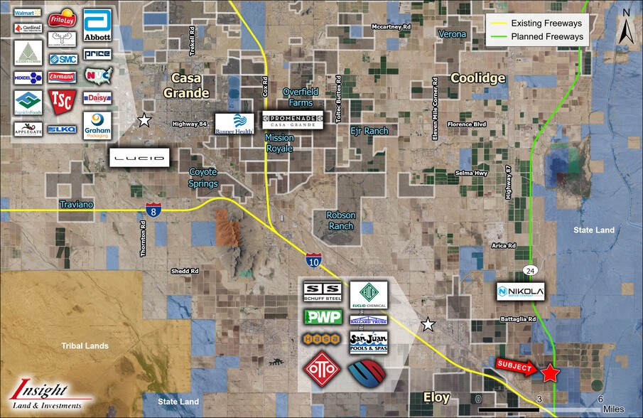 Fast Track and Milligan, Eloy, AZ for sale - Aerial - Image 3 of 3
