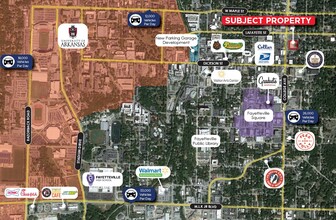 380 N College Ave, Fayetteville, AR - aerial  map view