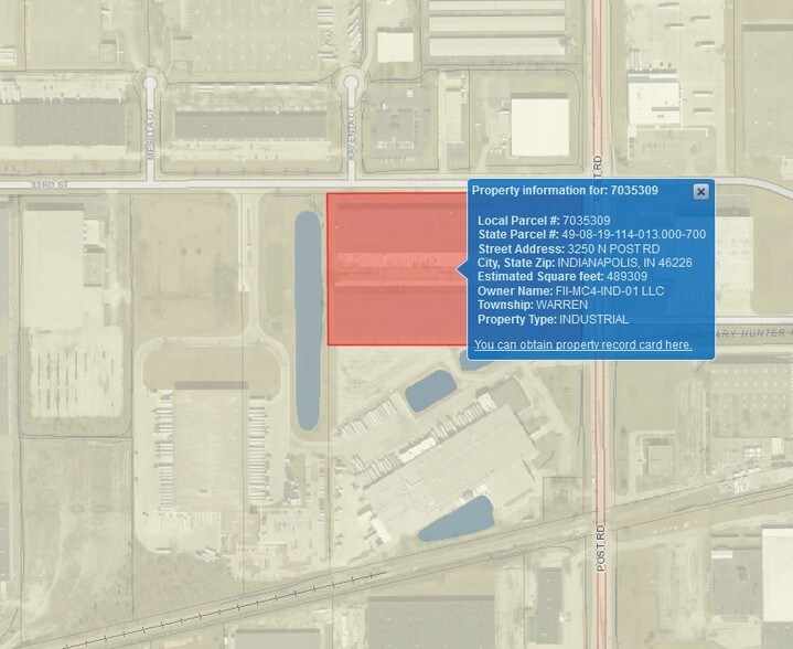 3250 N Post Rd, Indianapolis, IN for sale - Plat Map - Image 1 of 1
