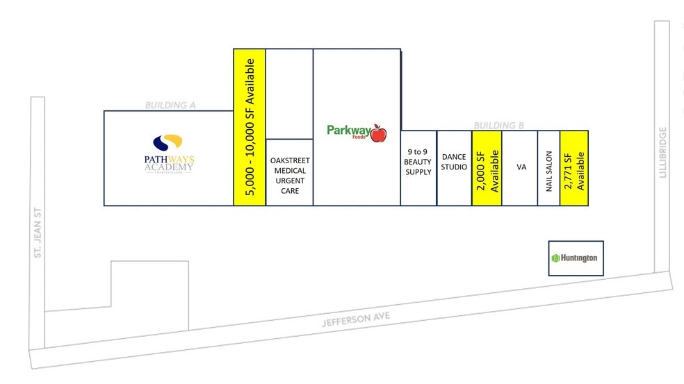 11250 E Jefferson Ave, Detroit, MI for lease - Site Plan - Image 1 of 1