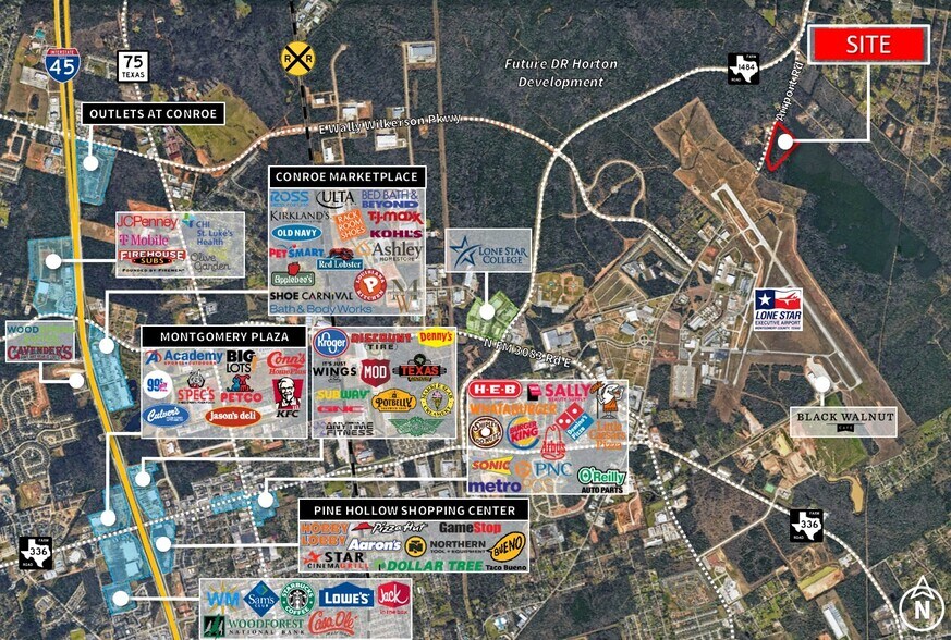 SEQ Airport Rd and Rustling Oaks Dr, Conroe, TX for sale - Primary Photo - Image 1 of 1