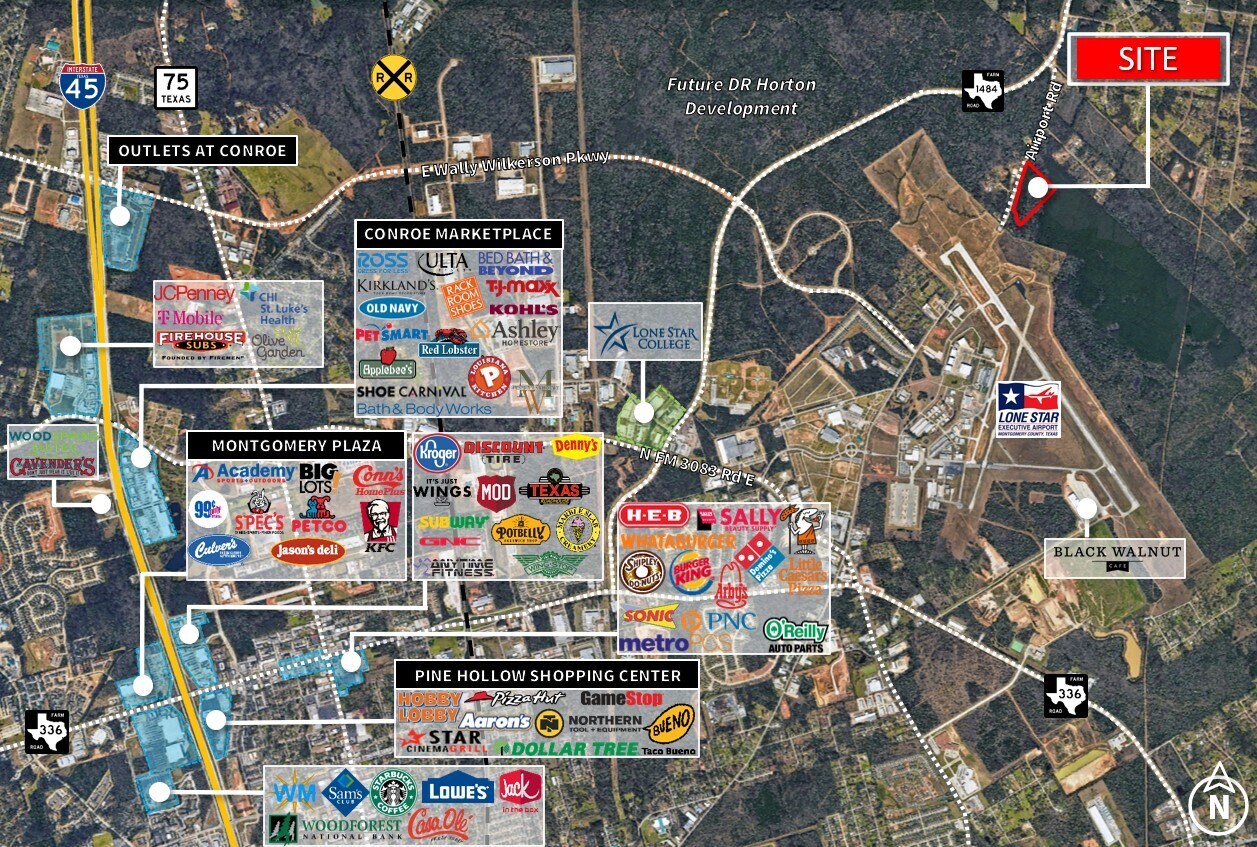 SEQ Airport Rd and Rustling Oaks Dr, Conroe, TX for sale Primary Photo- Image 1 of 1