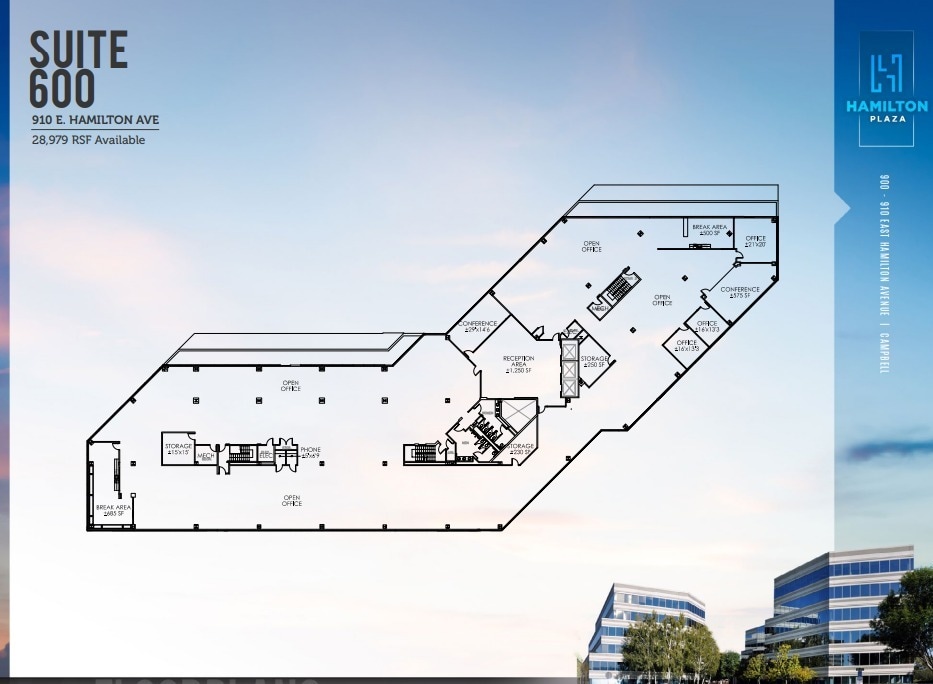 900 E Hamilton Ave, Campbell, CA for lease Floor Plan- Image 1 of 1